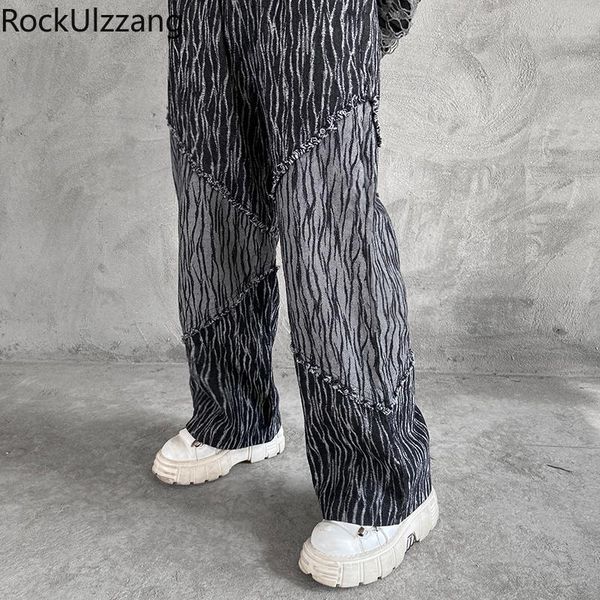 men's jeans streetwear men tracksuit fashion patchwork ripped graffiti stripe elastic waist straight denim loose pant hip hop casual, Blue
men's jeans streetwear men tracksuit fashion patchwork ripped graffiti stripe elastic waist straight denim loose pant hip hop casual, Blue