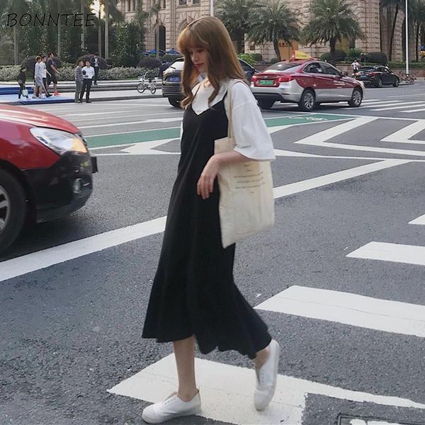 dresses women solid simple trendy chiffon trumpet korean style a-line spaghetti strap womens dress all-match lovely, Black;gray
dresses women solid simple trendy chiffon trumpet korean style a-line spaghetti strap womens dress all-match lovely, Black;gray