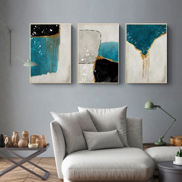 nordic golden blue black canvas oil painting modern abstract wall art poster prints pictures for living room office home decor
nordic golden blue black canvas oil painting modern abstract wall art poster prints pictures for living room office home decor