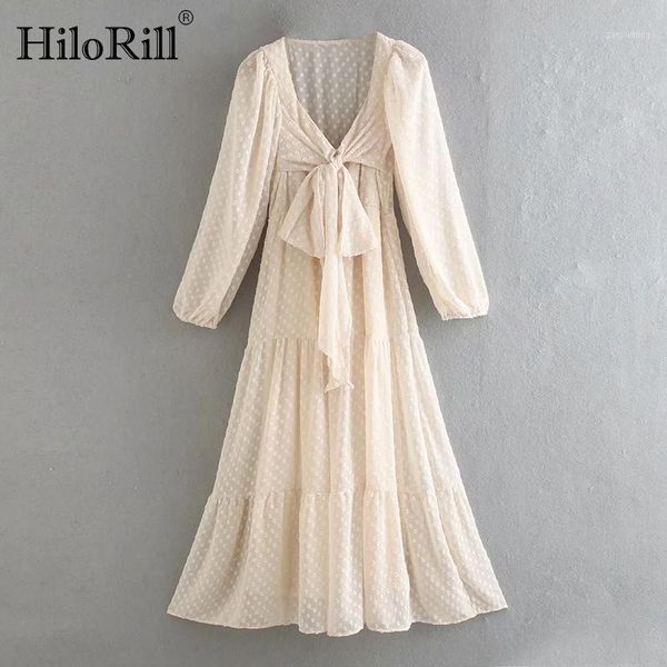 hilorill women lace mesh dot embroidery dress 2021 sweet bow decorate midi dresses v neck long sleeve elegant party dress1, Black;gray
hilorill women lace mesh dot embroidery dress 2021 sweet bow decorate midi dresses v neck long sleeve elegant party dress1, Black;gray