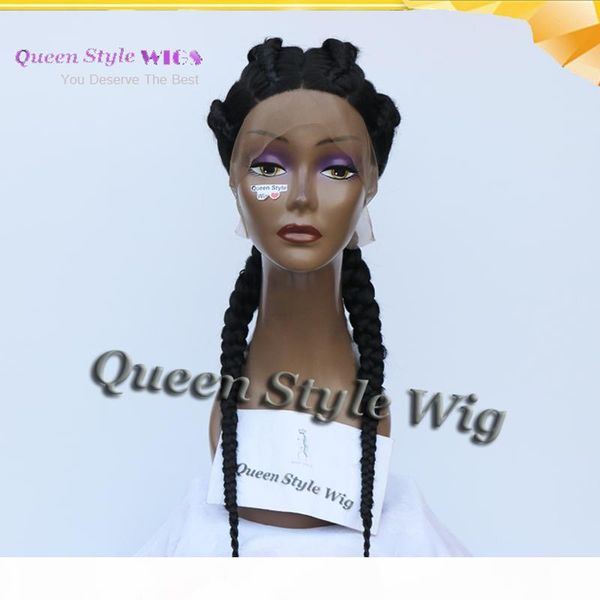 lady 4 high feed in braids braided into 2 hairstyle wig gorgeous braided hair synthetic full lace wig unique african american wigs, Black 
lady 4 high feed in braids braided into 2 hairstyle wig gorgeous braided hair synthetic full lace wig unique african american wigs, Black
