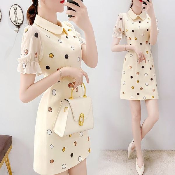 dot chiffon women in luxury dressed faithful dresses of korean ladies c7v6, Black;gray
dot chiffon women in luxury dressed faithful dresses of korean ladies c7v6, Black;gray