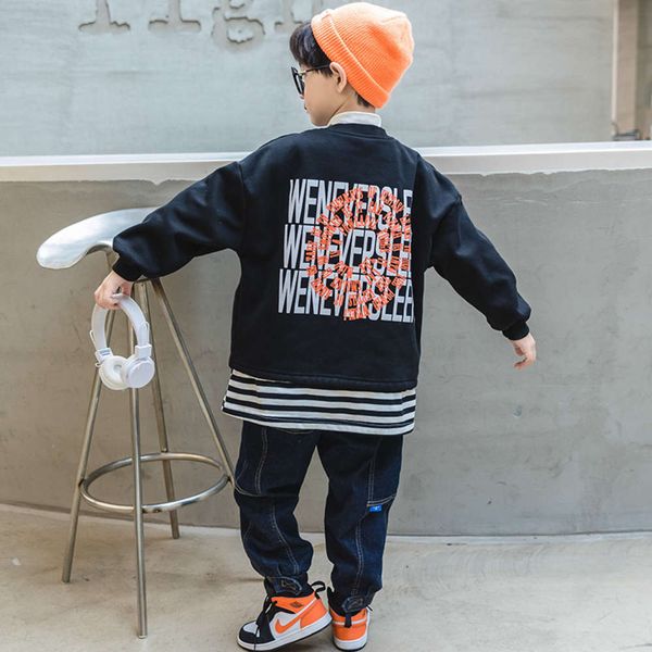 boys' plush and thickened sweater 2020 new children's pullover, Black 
boys' plush and thickened sweater 2020 new children's pullover, Black