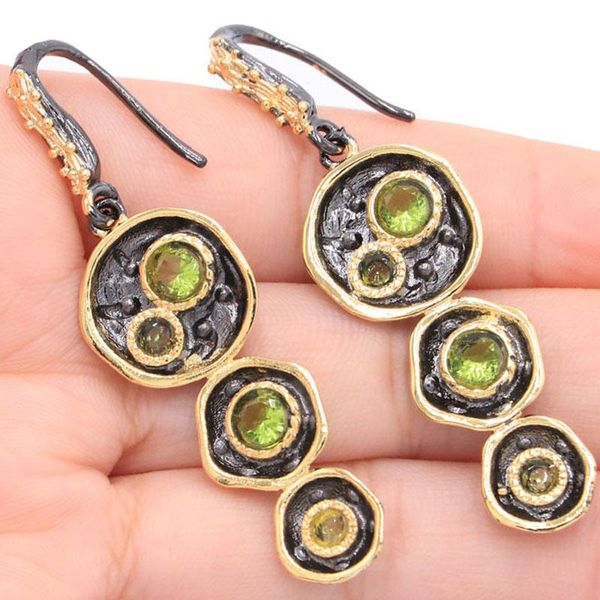 54x15mm neo-gothic vintage created green peridot tanzanite for women cool black gold silver earrings hiphop
54x15mm neo-gothic vintage created green peridot tanzanite for women cool black gold silver earrings hiphop