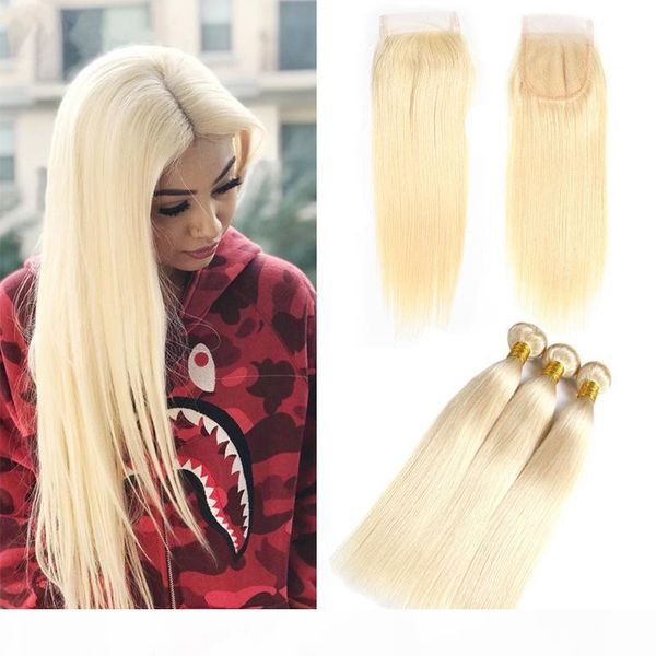 4pcs lot malaysian platinum bleached blonde straight hair weave with closure 613# remy human hair bundles 3pcs with 4x4 lace closure, Black
4pcs lot malaysian platinum bleached blonde straight hair weave with closure 613# remy human hair bundles 3pcs with 4x4 lace closure, Black