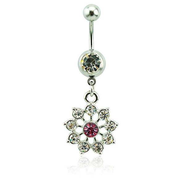 body piercing belly button rings surgical steel barbell dangle white rhinestone flower navel ring for women jewelry ia6sm, Silver
body piercing belly button rings surgical steel barbell dangle white rhinestone flower navel ring for women jewelry ia6sm, Silver