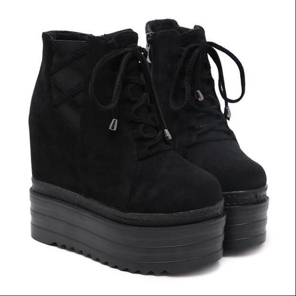 2020 women's heel 13cm sponge cake high heels thick inside martin tidal boots rtu9, Black
2020 women's heel 13cm sponge cake high heels thick inside martin tidal boots rtu9, Black