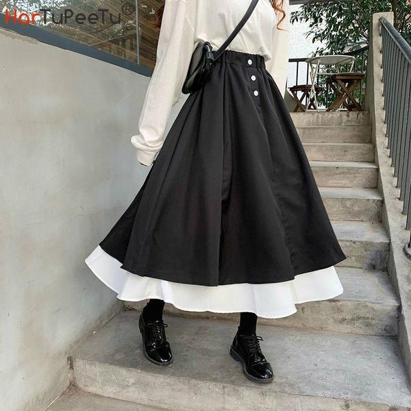 korean style high waist skirt women gothic black midi skirts 2021 summer patchwork 2 layers buttons decorate japan plus size 2xl1
korean style high waist skirt women gothic black midi skirts 2021 summer patchwork 2 layers buttons decorate japan plus size 2xl1