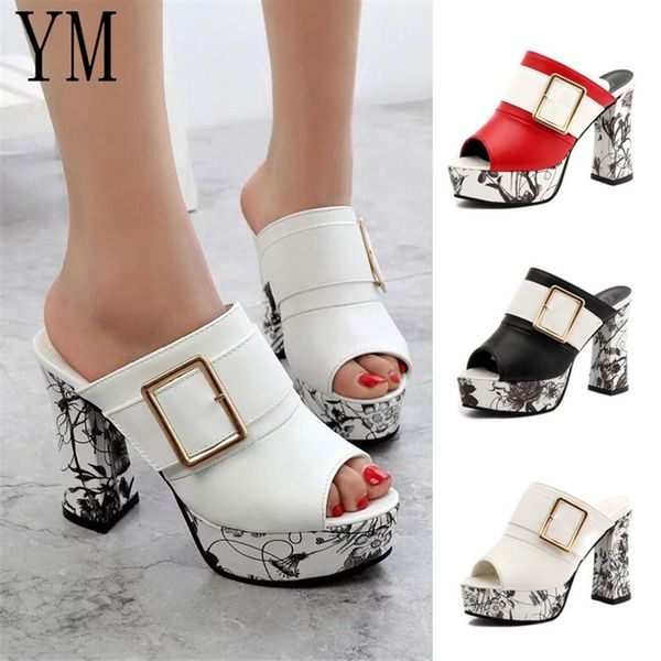 3color fashion summer women elegant buckle high heel sandals peep toe platform shoes chunky heel shoes lady thick heel 40 y200113, Black
3color fashion summer women elegant buckle high heel sandals peep toe platform shoes chunky heel shoes lady thick heel 40 y200113, Black