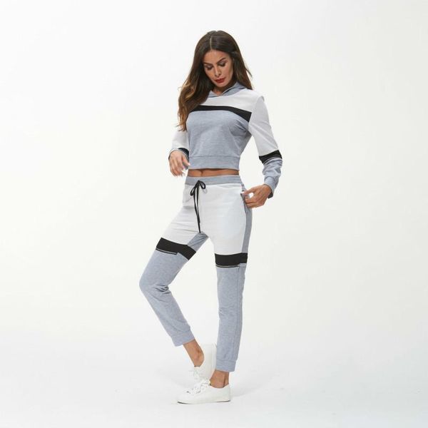 women's tracksuits survetement femme 2 piece set tracksuit women clothes 2021 autumn lady hooded crop + pants sweat suits ropa deportiv, Gray
women's tracksuits survetement femme 2 piece set tracksuit women clothes 2021 autumn lady hooded crop + pants sweat suits ropa deportiv, Gray