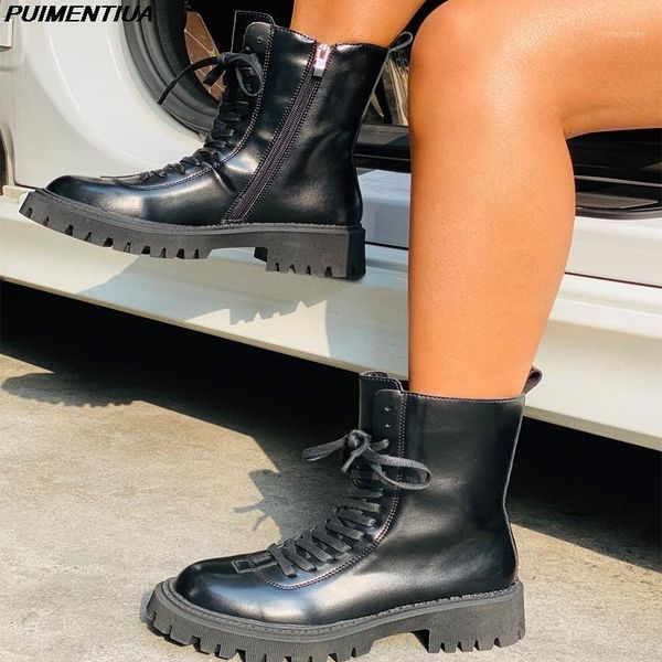 boots puimentiua pu leather platform ankle women autumn winter round toe lace up shoes woman fashion zipper motorcycle boots1, Black
boots puimentiua pu leather platform ankle women autumn winter round toe lace up shoes woman fashion zipper motorcycle boots1, Black