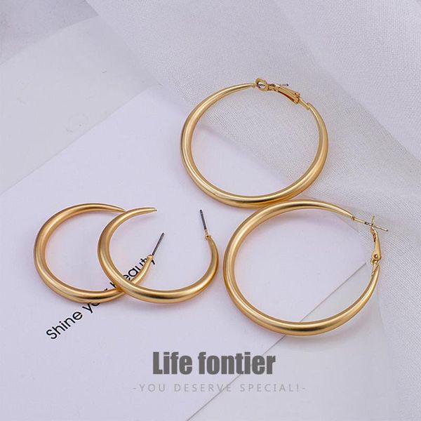 lifefontier minimalist exaggerate gold round hoop earrings big circle loop earrings for women jewelry steampunk eardrop gift, Silver
lifefontier minimalist exaggerate gold round hoop earrings big circle loop earrings for women jewelry steampunk eardrop gift, Silver