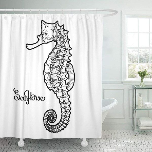 graphic seahorse drawn in line ocean creature shower curtain waterproof polyester fabric 72 x 78 inches set
graphic seahorse drawn in line ocean creature shower curtain waterproof polyester fabric 72 x 78 inches set