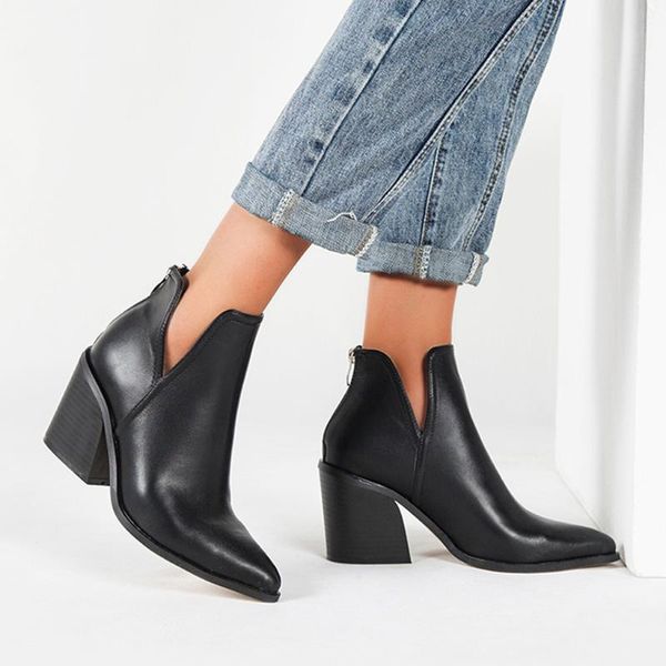boots jaycosin ankle ladies fashion spring autumn square-heeled short female squared heel pointed toe zipper booties, Black
boots jaycosin ankle ladies fashion spring autumn square-heeled short female squared heel pointed toe zipper booties, Black