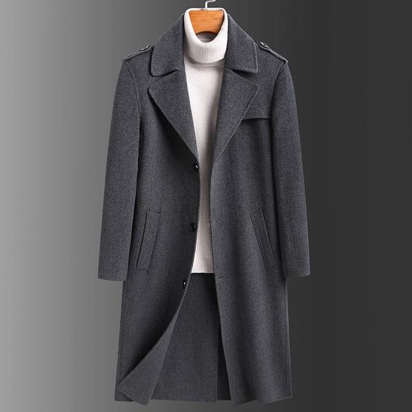 men's wool & blends double coat fashion business leisure warm and comfortable of cultivate morality, Black
men's wool & blends double coat fashion business leisure warm and comfortable of cultivate morality, Black