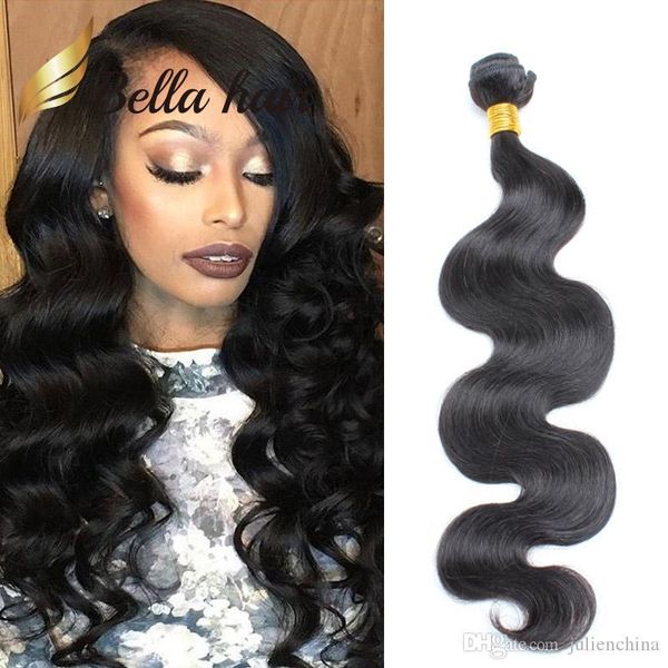 bella hair 9a 10~24inch brazilian hair extensions natural color human hair weft wavy body wave julienchina, Black
bella hair 9a 10~24inch brazilian hair extensions natural color human hair weft wavy body wave julienchina, Black
