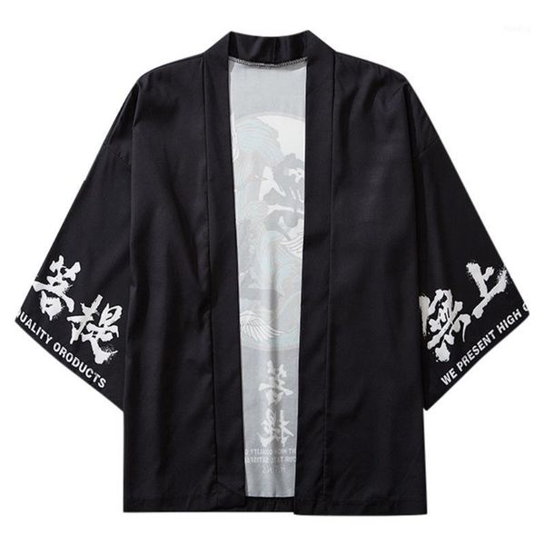 japanese summer five point sleeves kimono mens and womens cloak jackets blouse oversized streetwear camisas de hombre #21, White;black
japanese summer five point sleeves kimono mens and womens cloak jackets blouse oversized streetwear camisas de hombre #21, White;black