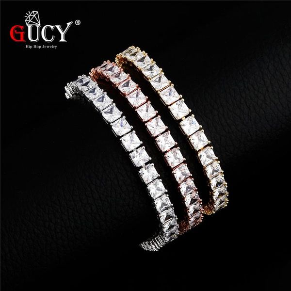 link, chain gucy 6mm iced 1 row zircon tennis men hip hop jewelry copper material gold silver color round cz bracelet link, Black
link, chain gucy 6mm iced 1 row zircon tennis men hip hop jewelry copper material gold silver color round cz bracelet link, Black