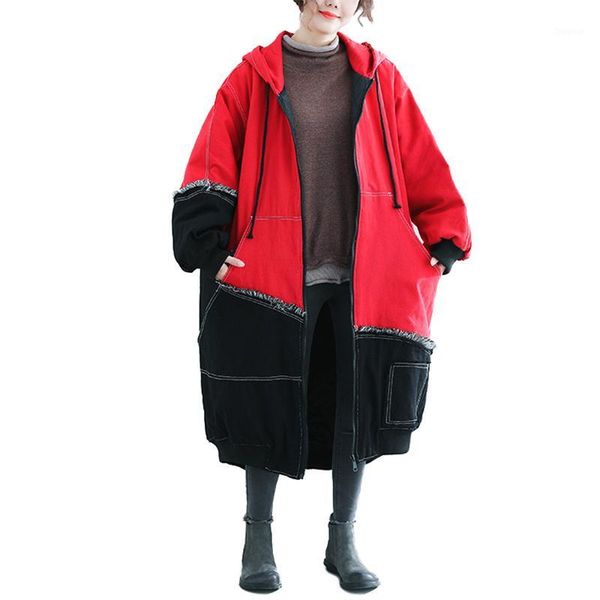 2019 winter denim cotton jacket women large size hooded outerwear loose female add cotton thicken splice long jeans coats g6211, Tan;black
2019 winter denim cotton jacket women large size hooded outerwear loose female add cotton thicken splice long jeans coats g6211, Tan;black