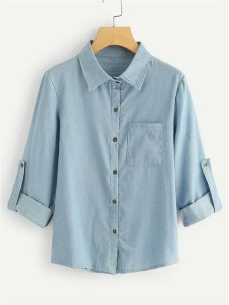 womens casual light blue color buttons shirts long sleeve turn-down collar outwear fitted coats autumn female, White
womens casual light blue color buttons shirts long sleeve turn-down collar outwear fitted coats autumn female, White