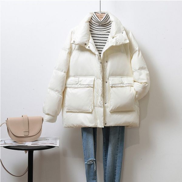 2021 new winter women collar jacket 90% white down black short large pocket snow outwear 2xkq
2021 new winter women collar jacket 90% white down black short large pocket snow outwear 2xkq