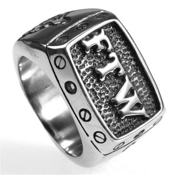 cluster rings ftw letters men's stainless steel ring, punk domineering titanium ring, Golden;silver
cluster rings ftw letters men's stainless steel ring, punk domineering titanium ring, Golden;silver