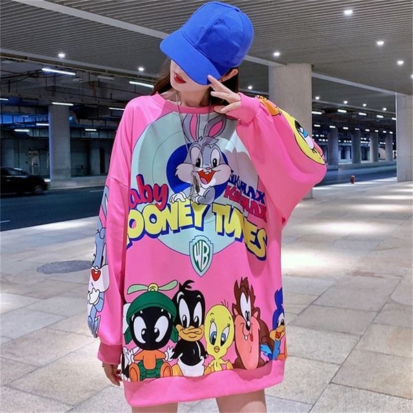 girls student lovely cartoon printed sweatshirts harajuku plus size loose hoodies women plus size loose long style pullovers lj200811, Black
girls student lovely cartoon printed sweatshirts harajuku plus size loose hoodies women plus size loose long style pullovers lj200811, Black
