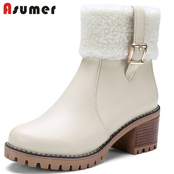 boots asumer 2021 ankle women buckle zip round toe winter casual shoes fashion square high heel platform woman, Black
boots asumer 2021 ankle women buckle zip round toe winter casual shoes fashion square high heel platform woman, Black