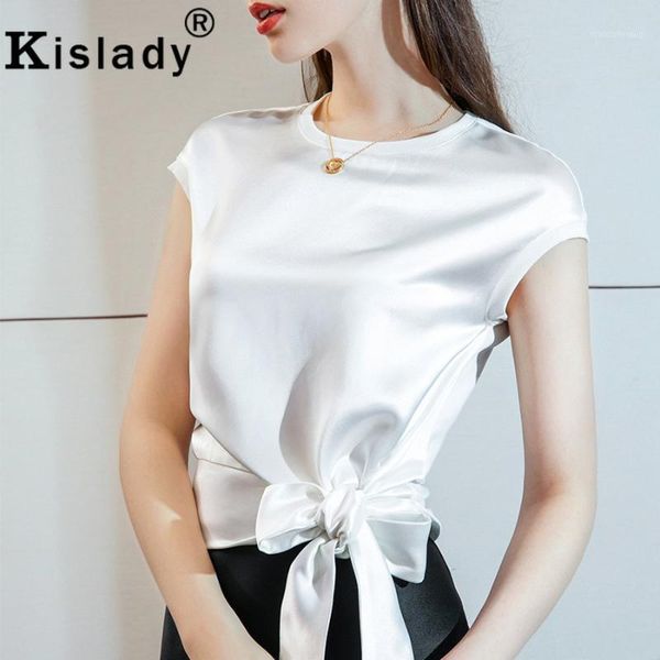 kislady women 2020 temperament simple aesthetic bow solid shirt o-neck half sleeve spring summer fashion elegant t-shirts1, White
kislady women 2020 temperament simple aesthetic bow solid shirt o-neck half sleeve spring summer fashion elegant t-shirts1, White