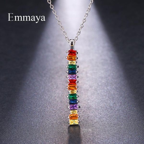pendant necklaces emmaya simple series vertical line-shape dazzling necklace with rainbow cubic zircon charming jewelry gift fashion stateme, Silver
pendant necklaces emmaya simple series vertical line-shape dazzling necklace with rainbow cubic zircon charming jewelry gift fashion stateme, Silver