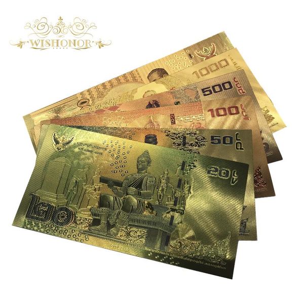6шт лот 24 к color thailand banknotes 20 50 50 500 1000 банкнота baht gold fognote в 24k позолоченные бумажные деньги для коллекции wmtpzi
6шт лот 24 к color thailand banknotes 20 50 50 500 1000 банкнота baht gold fognote в 24k позолоченные бумажные деньги для коллекции wmtpzi