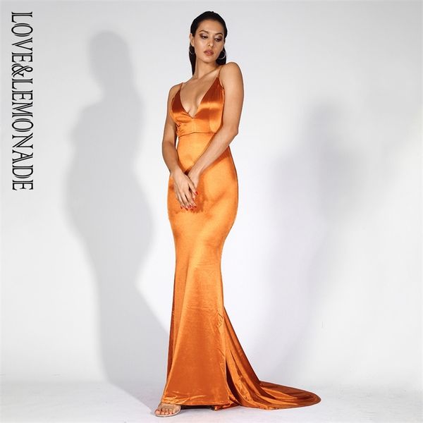 love&lemonade orange deep v-neck open back slim long dress lm81222 y200805, Black;pink
love&lemonade orange deep v-neck open back slim long dress lm81222 y200805, Black;pink