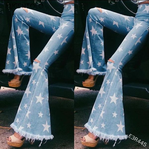 summer women long jeans star printed ripped hole tassled flare pants street fashion female casual bell bottom jeans, Blue
summer women long jeans star printed ripped hole tassled flare pants street fashion female casual bell bottom jeans, Blue
