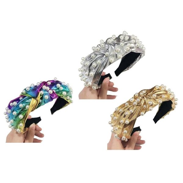 women faux leather metallic headband rainbow twist knot pearl beading hair hoop
women faux leather metallic headband rainbow twist knot pearl beading hair hoop