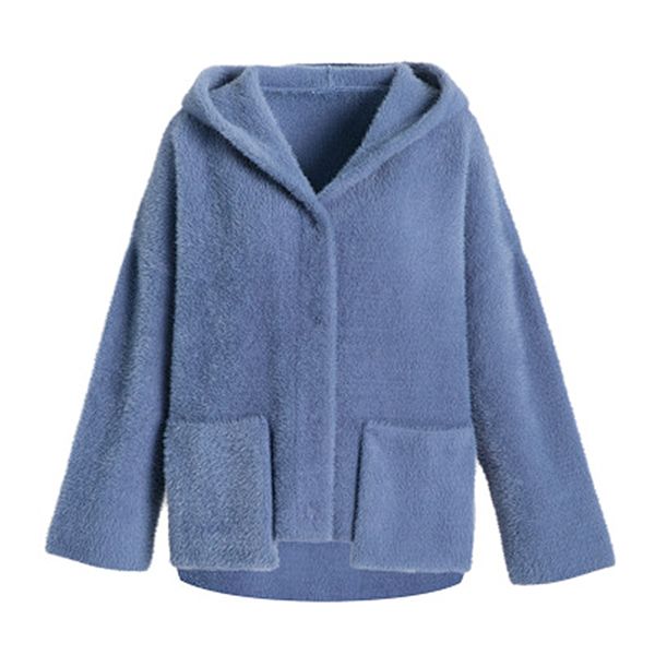 winter autumn and new woolen jacket with hood, loose thick knitted jacket, fashion solid microshirt elastic colour tp6p, Black;brown
winter autumn and new woolen jacket with hood, loose thick knitted jacket, fashion solid microshirt elastic colour tp6p, Black;brown