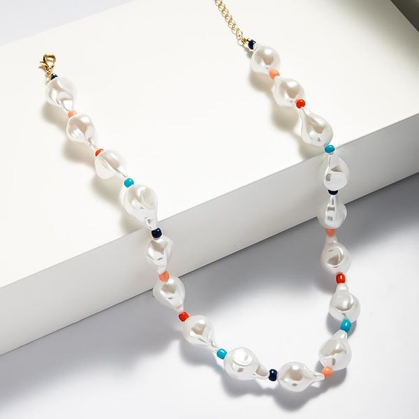 chokers bohemian trendy pearl necklaces multicolor beads baroque collar for women birthday girl's party jewelry fashion boho bijoux, Golden;silver
chokers bohemian trendy pearl necklaces multicolor beads baroque collar for women birthday girl's party jewelry fashion boho bijoux, Golden;silver