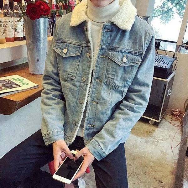 idopy fashion winter jean jackets warm denim coats men large size fur liner thicken outerwear for male, Black;brown
idopy fashion winter jean jackets warm denim coats men large size fur liner thicken outerwear for male, Black;brown