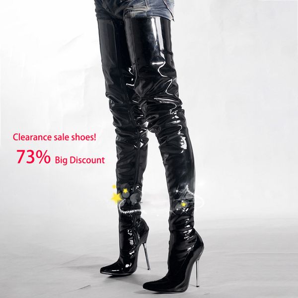 sale women's departure shoes thigh long 12cm high heels boots on knee stiletto metal fashion fenty beauty shoe ladies zrlt, Black
sale women's departure shoes thigh long 12cm high heels boots on knee stiletto metal fashion fenty beauty shoe ladies zrlt, Black