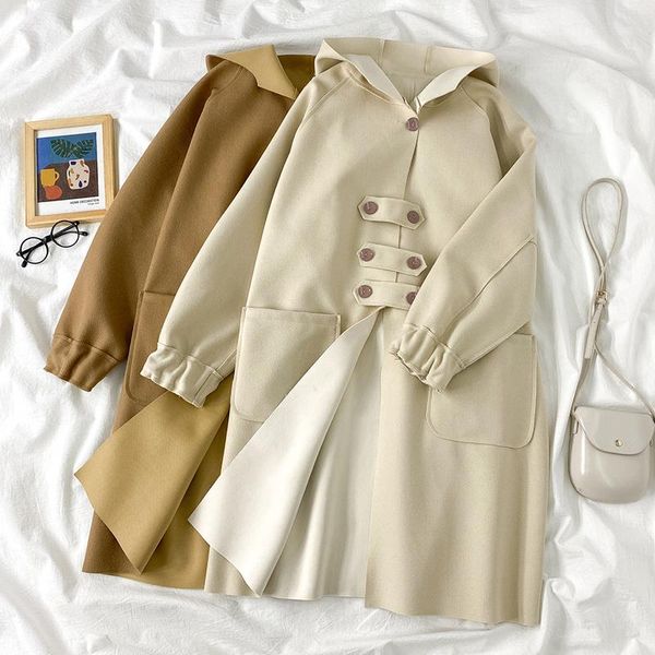 woolen hooded jacket women autumn and winter 2020 new korean version of loose hepburn style temperament long woolen coat fashion, Black
woolen hooded jacket women autumn and winter 2020 new korean version of loose hepburn style temperament long woolen coat fashion, Black
