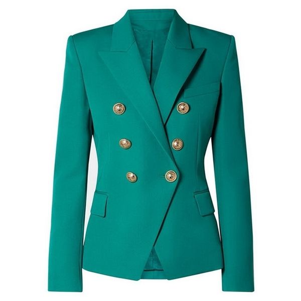 new fashion designer blazer jacket women's classic double breasted metal lion buttons slim fitting blazer 201114, White;black
new fashion designer blazer jacket women's classic double breasted metal lion buttons slim fitting blazer 201114, White;black