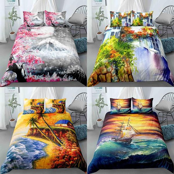 2/3pcsoil painting landscape duvet cover with pillowcase bed quilt covers santa claus pattern home textile bedding set
2/3pcsoil painting landscape duvet cover with pillowcase bed quilt covers santa claus pattern home textile bedding set