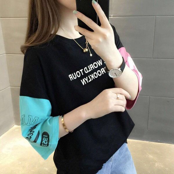 корейский ulzzang tops t рубашка для женщин летом harajuku письмо сшивание половины рукава топ футболка школьница школьница, White
корейский ulzzang tops t рубашка для женщин летом harajuku письмо сшивание половины рукава топ футболка школьница школьница, White