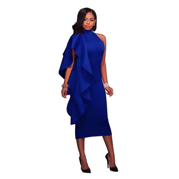 new arrival women's new elegant long sleeve big ruffles dress three quarter sleeve halter bodycon long dress women's clothing, Black;gray
new arrival women's new elegant long sleeve big ruffles dress three quarter sleeve halter bodycon long dress women's clothing, Black;gray