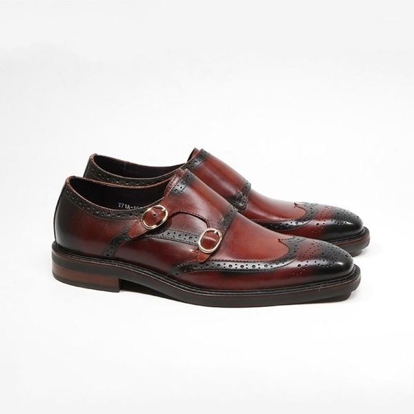 new office men work formal brogues monk shoes vintage wing tip luxury cow real leather wedding dress shoes slip on loafers homme1, Black
new office men work formal brogues monk shoes vintage wing tip luxury cow real leather wedding dress shoes slip on loafers homme1, Black