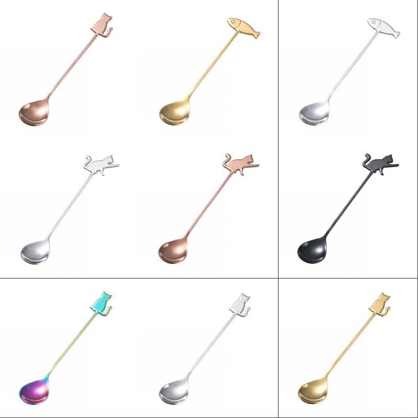 304 stainless steel spoon long handle cat fish stirring scoop ice cream cartoon coffee spoons multi color water drop shape 3 1sh g2
304 stainless steel spoon long handle cat fish stirring scoop ice cream cartoon coffee spoons multi color water drop shape 3 1sh g2