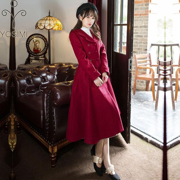 yosimi 2020 winter wool coat women elegant woolen mid-calf women coat turn-down collar brand clothing red wine wool jacket, Black
yosimi 2020 winter wool coat women elegant woolen mid-calf women coat turn-down collar brand clothing red wine wool jacket, Black