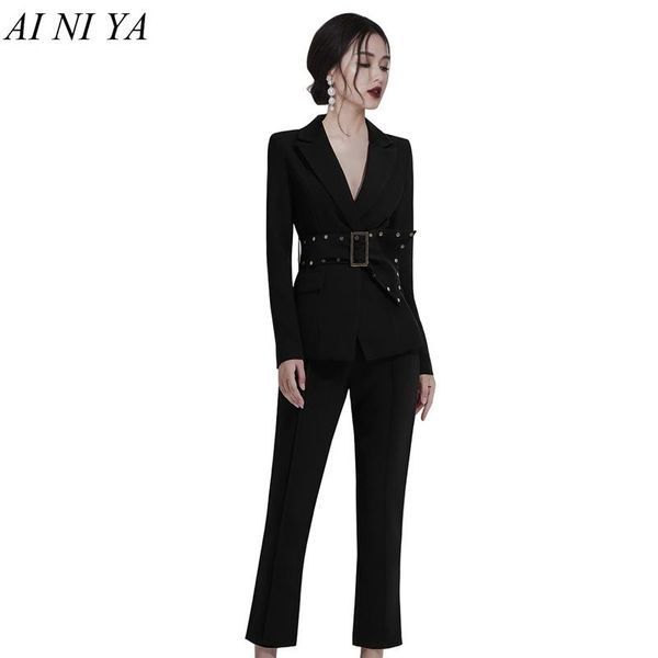 women's two piece pants suits formal and fashionable woman arrivals temperament office lady two-piece set blazer+ trousers, White
women's two piece pants suits formal and fashionable woman arrivals temperament office lady two-piece set blazer+ trousers, White