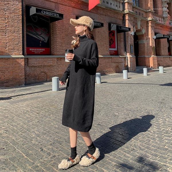 casual dresses knitted dress women's fall/winter lazy style high-neck bottoming over-the-knee sweater dress1, Black;gray
casual dresses knitted dress women's fall/winter lazy style high-neck bottoming over-the-knee sweater dress1, Black;gray