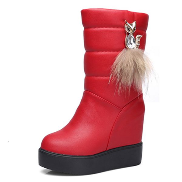 2021 new fashionable women's leather mid-calf boots, waterproof snowshoes comfortable warm ten in high heels 45if, Black
2021 new fashionable women's leather mid-calf boots, waterproof snowshoes comfortable warm ten in high heels 45if, Black