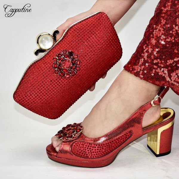 red wedding/party set african shoes and purse handbag set nice matching for lady dress 688-9 heel height 8cm1, Black
red wedding/party set african shoes and purse handbag set nice matching for lady dress 688-9 heel height 8cm1, Black